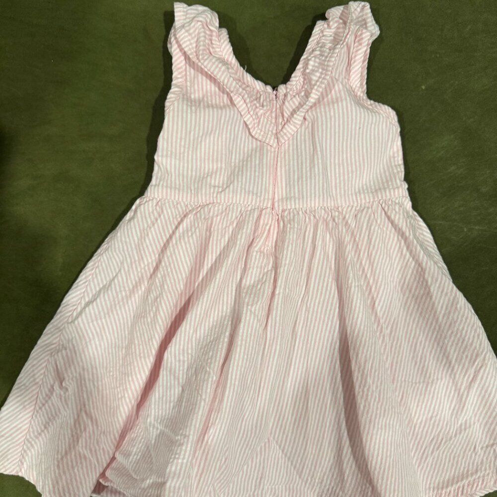 Monica + Andy Seersucker Garden Party Dress - Pink Seersucker - 2T - Picture 3 of 4